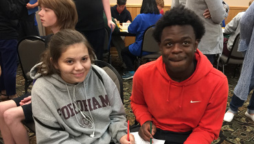 Students preparing for the Dare to Dream Leadership Conference