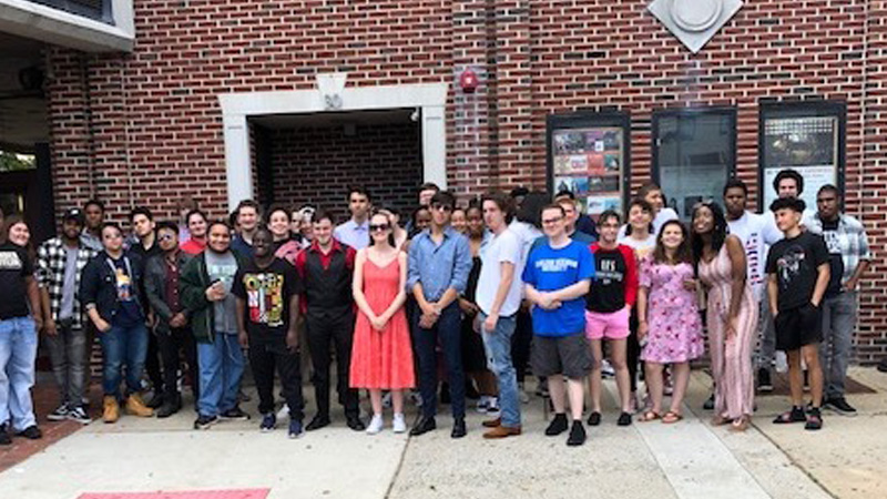 Students at the Intepid in NY