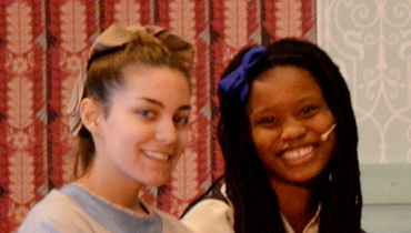 Drama student on set